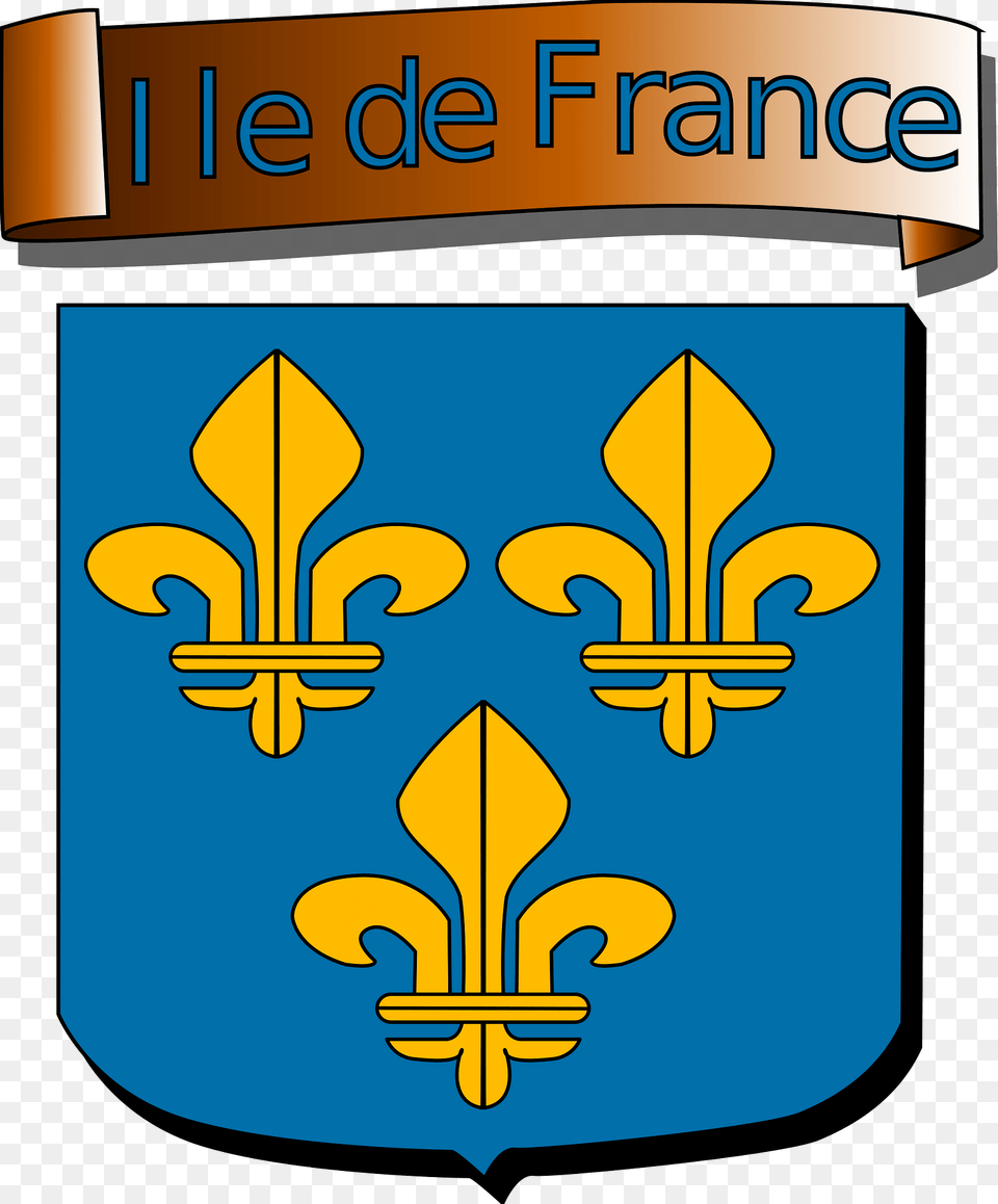 Ile De France Coat Of Arms Clipart, Armor, Shield, Dynamite, Weapon Free Png Download