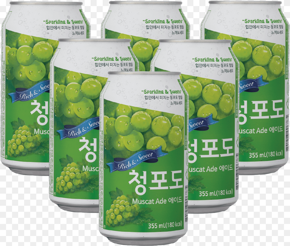 Ilhwa Green Grape Soda 6 Cans Hong Kong Television Network Ltd, Can, Tin, Food, Fruit Free Png Download