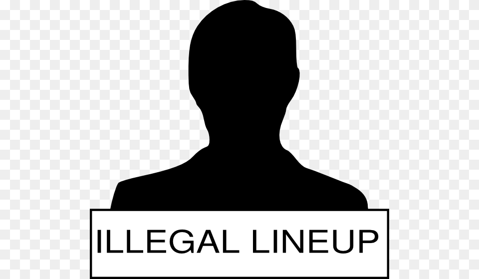 Illegal Lineup Clip Art, Silhouette, Adult, Male, Man Png