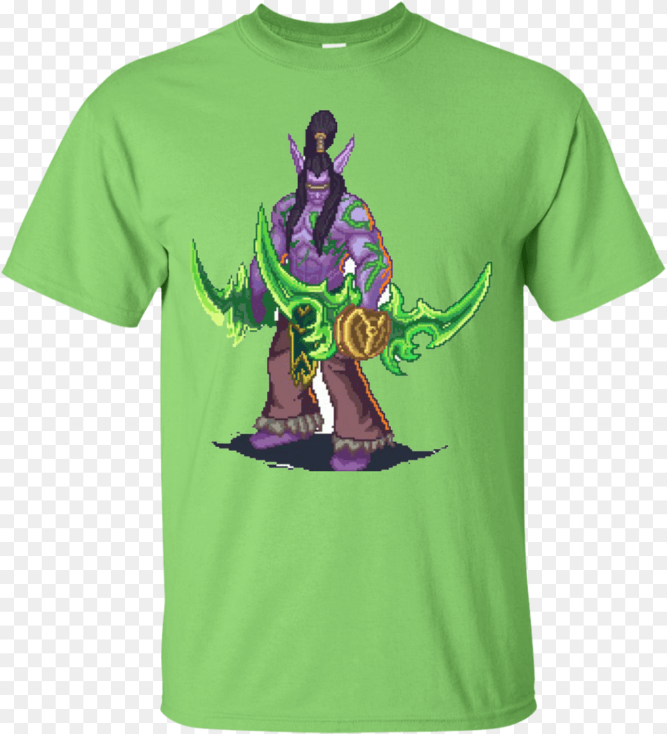 Illidan Pixel Art T Shirt Honey Badger Don T Give A Shit T Shirt, Clothing, T-shirt, Adult, Male Free Transparent Png