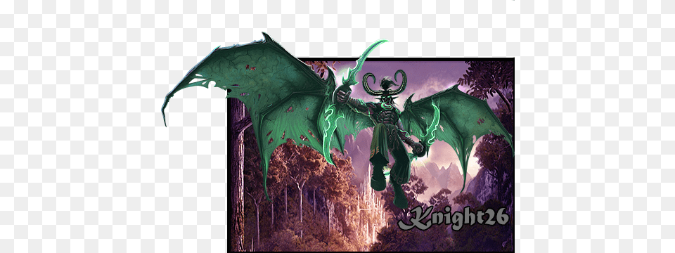 Illidan Stormrage Fantasy Art, Dragon, Adult, Female, Person Free Png Download