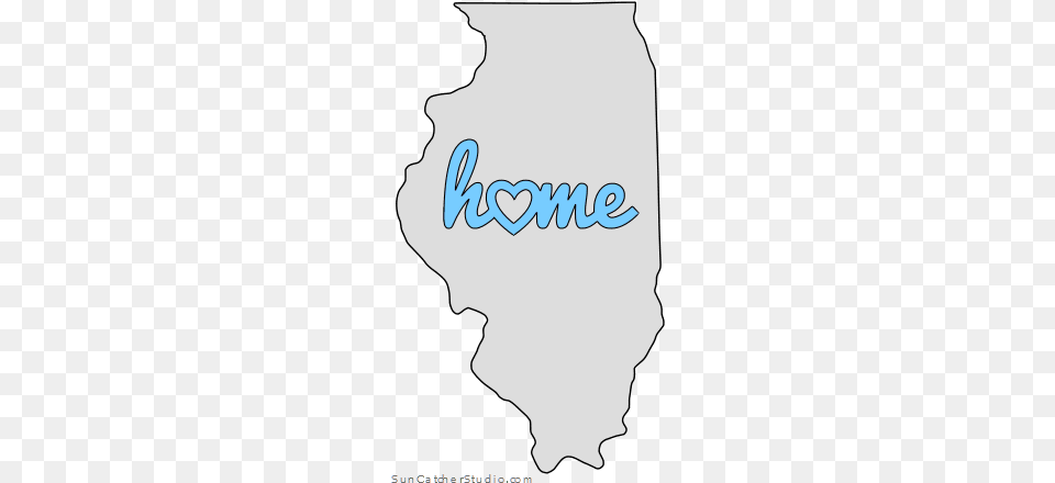 Illinois Home Heart Stencil Pattern Template Shape Map Of Illinois Cities, Chart, Plot, Adult, Wedding Free Png Download