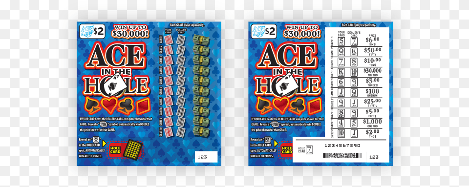 Illinois Lottery Ace In The Hole, Text, Game, Scoreboard Free Png