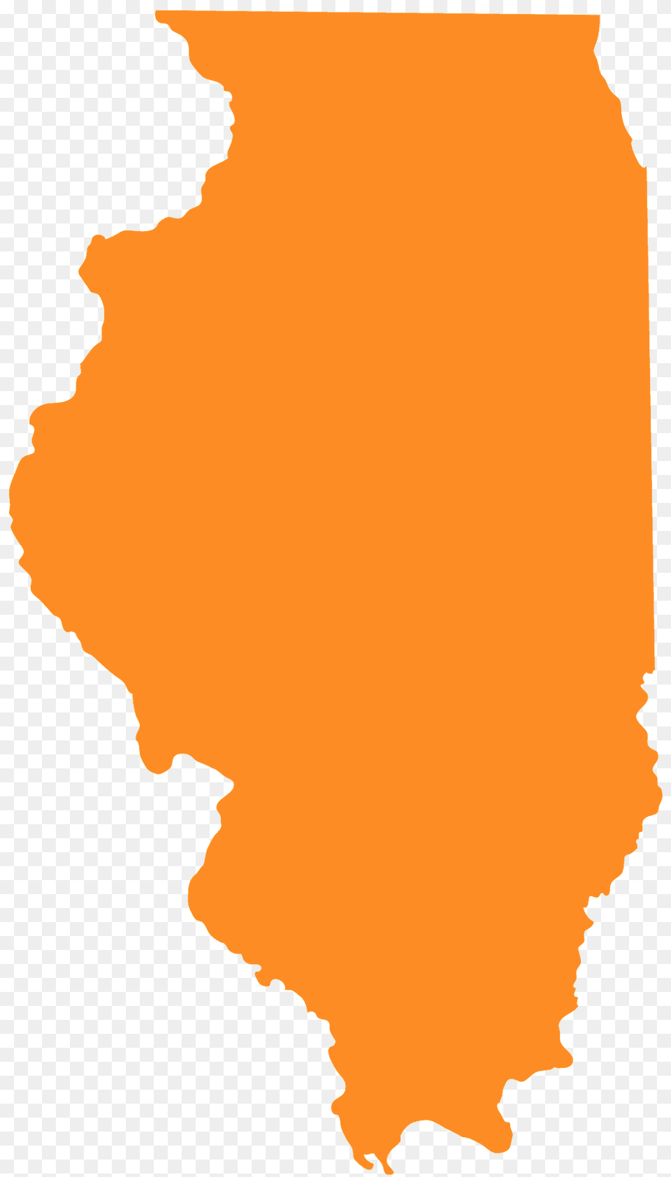 Illinois Map Silhouette, Chart, Plot, Atlas, Diagram Free Transparent Png