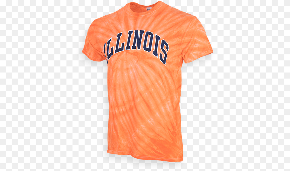 Illinois Orange Tie Dye T Shirt Illinois T Shirts, Clothing, T-shirt, Jersey Free Png
