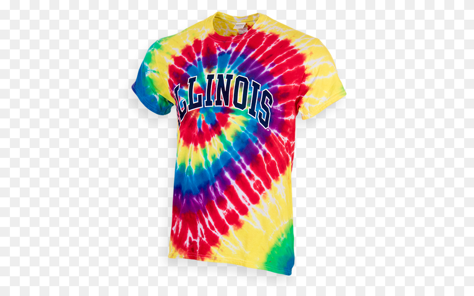 Illinois Rainbow Tie Dye T Shirt, Clothing, T-shirt Free Png