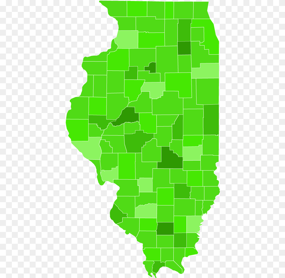 Illinois Remediation Services Voter Map Illinois 2016, Green, Chart, Plot, Person Free Png Download