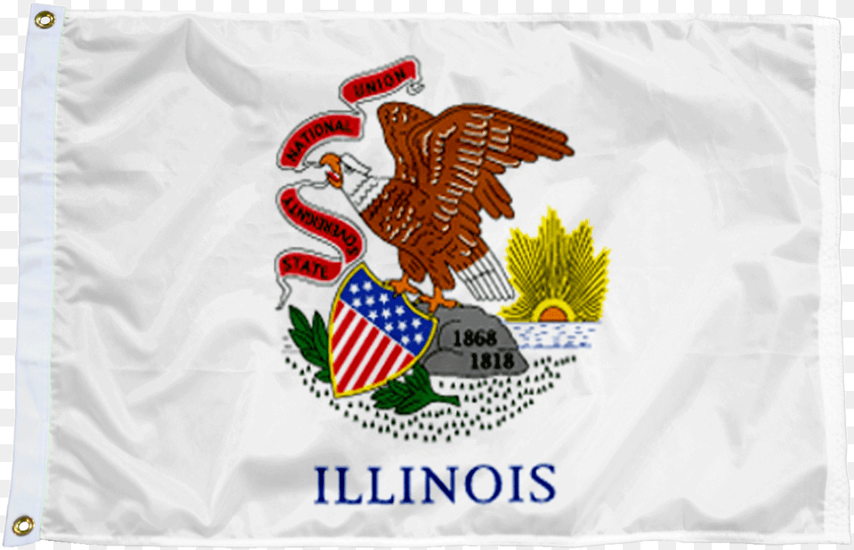 Illinois State Flag Illinois Flag, Animal, Bird, Emblem, Symbol Free Transparent Png