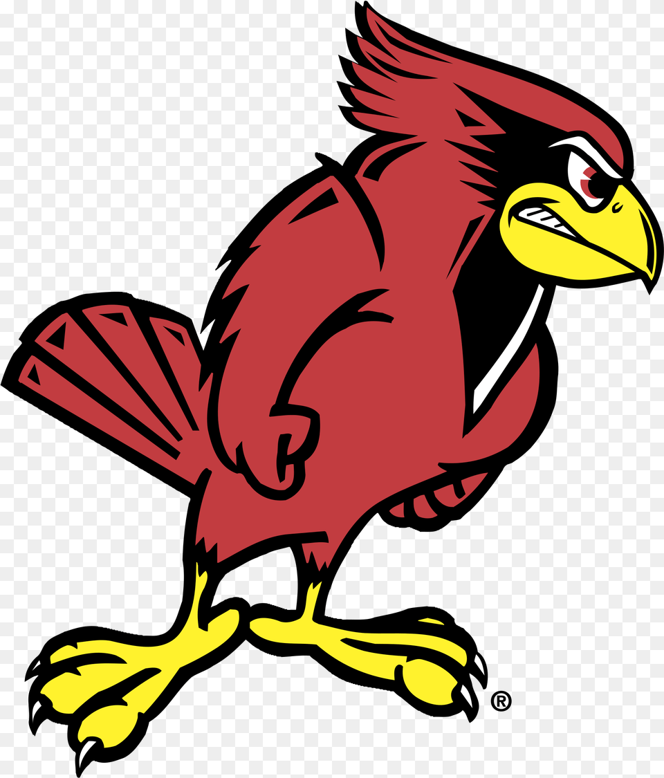 Illinois State Redbird Logo Mascot Illinois State Redbird, Animal, Beak, Bird, Person Free Png Download