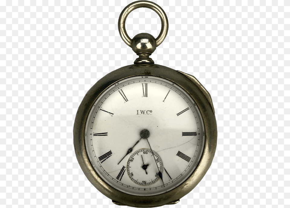 Illinois Watch Company Silverline Cased Pocket Watch Quartz Clock, Wristwatch, Arm, Body Part, Person Png Image