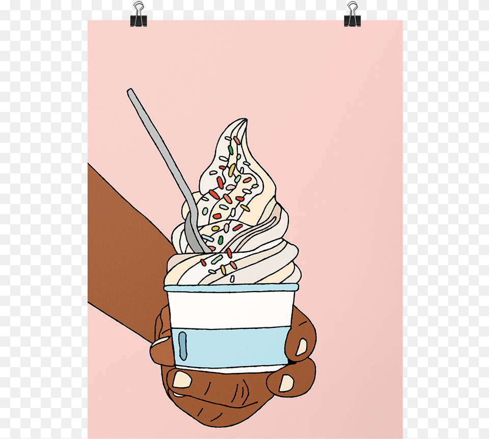 Illos Clippy Icecream Frozen Yogurt, Cream, Dessert, Food, Ice Cream Png Image