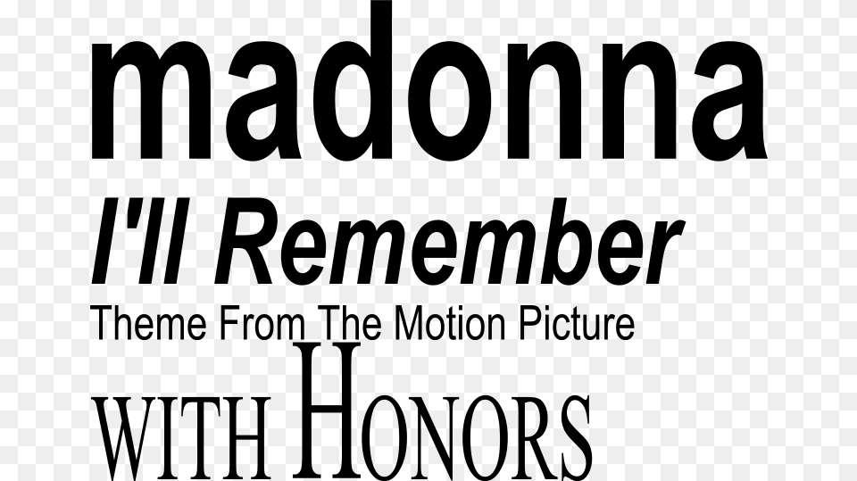 Illremember Madonna Single Logo Printing, Text, Letter Free Png
