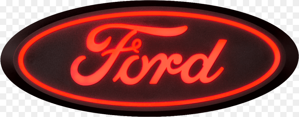 Illuminated Ford Led Grill Emblems Oval Ford Light Up Emblem, Neon Free Transparent Png