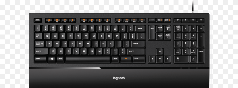 Illuminated Keyboard K740 Logitech Illuminated, Computer, Computer Hardware, Computer Keyboard, Electronics Png