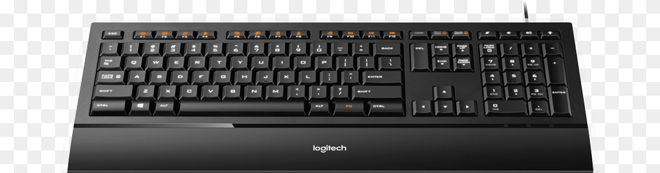 Illuminated Keyboard K740 Logitech K740 Nordic, Computer, Computer Hardware, Computer Keyboard, Electronics Free Transparent Png