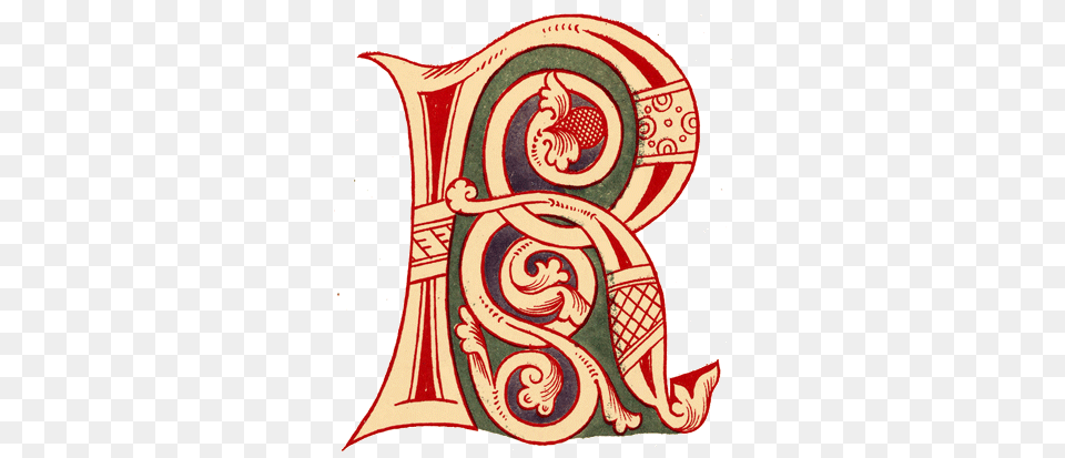 Illuminated Letter R, Art, Graphics, Pattern, Drawing Png Image