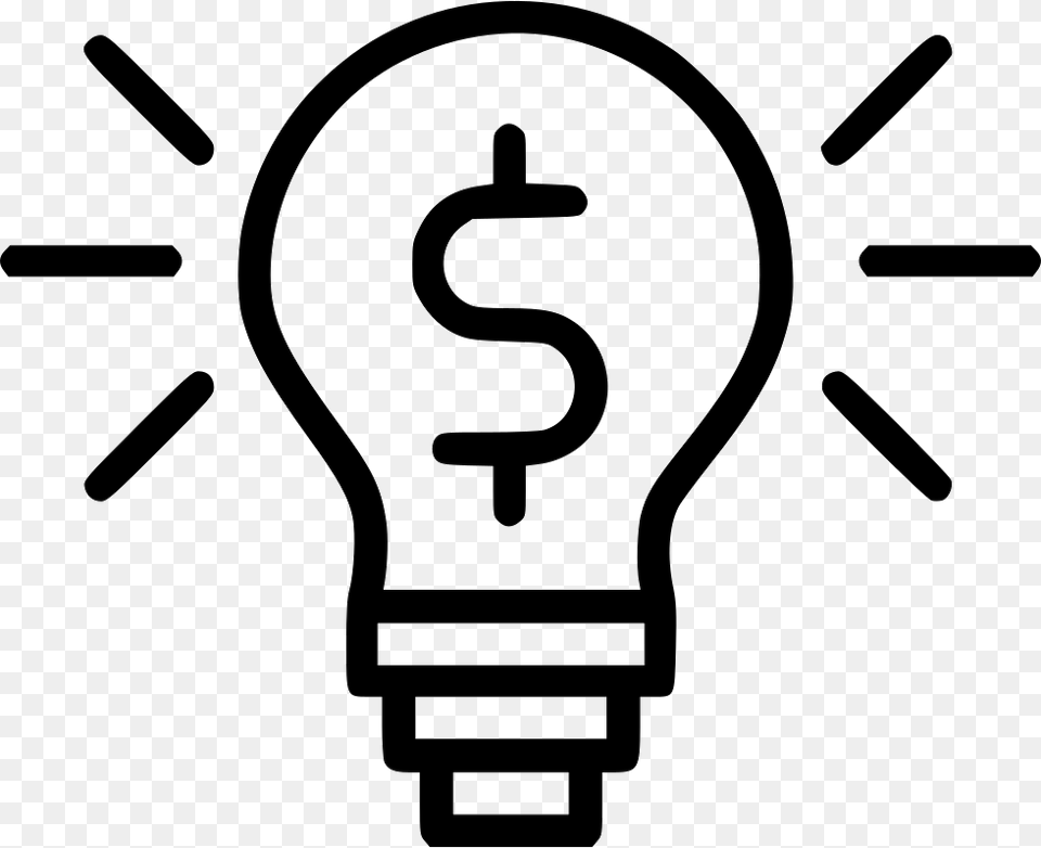 Illuminated Lightbulb Dollar Sign Icon Free Download, Light, Smoke Pipe Png