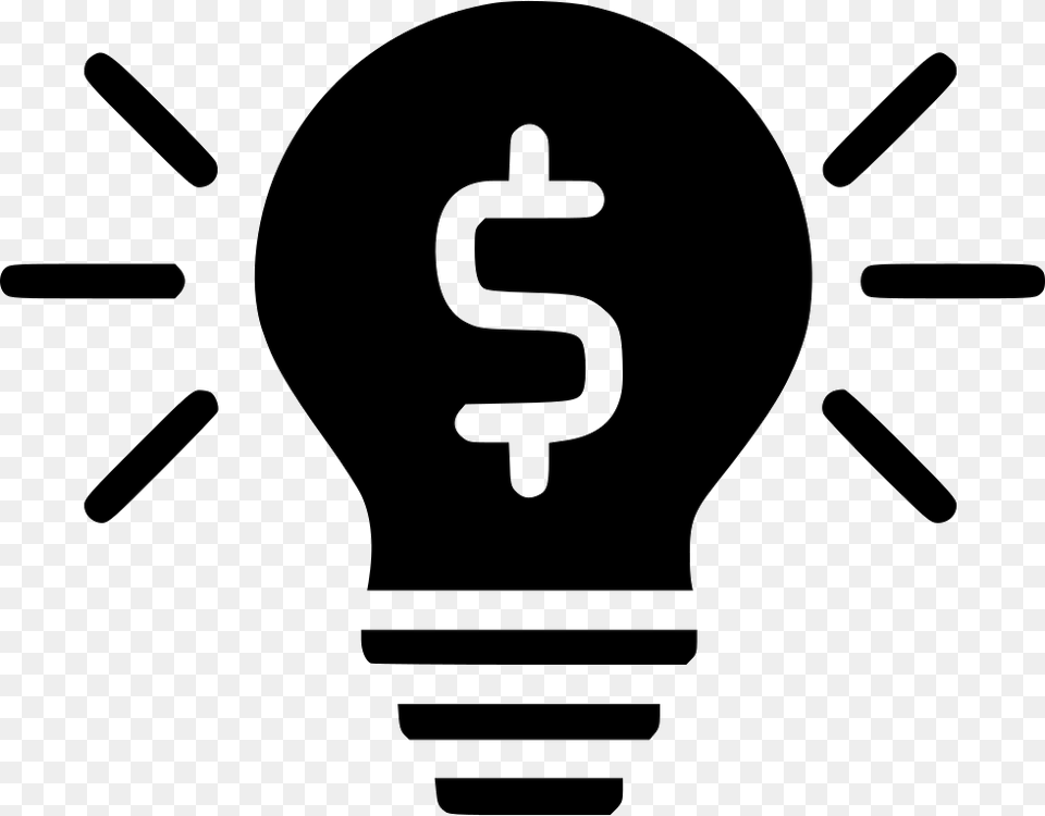Illuminated Lightbulb Finance Sign, Light, Stencil Free Png