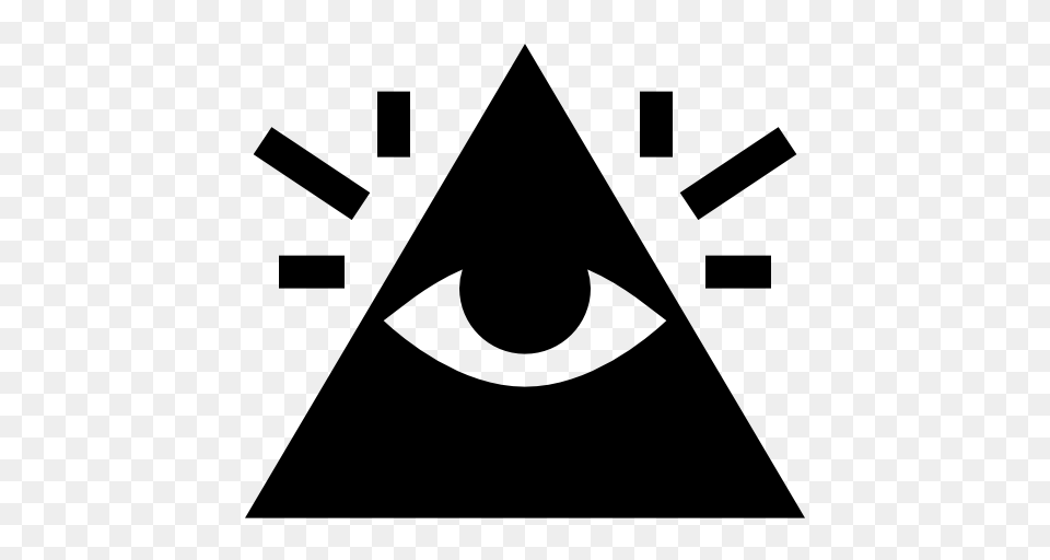 Illuminati, Triangle, Stencil Free Png