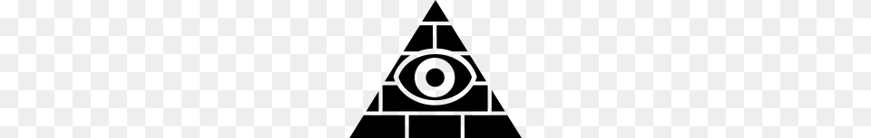 Illuminati All Seeing Eye, Gray Png