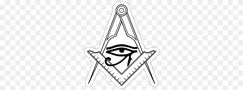 Illuminati Eye Geometric Tattoo Masonic Compass, Symbol, Logo, Ammunition, Grenade Free Png