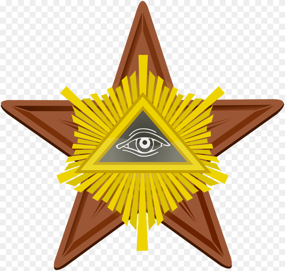 Illuminati Eye Of Providence Secret Society Freemasonry Evolution Of Indian Cinema, Symbol, Star Symbol, Badge, Logo Png Image