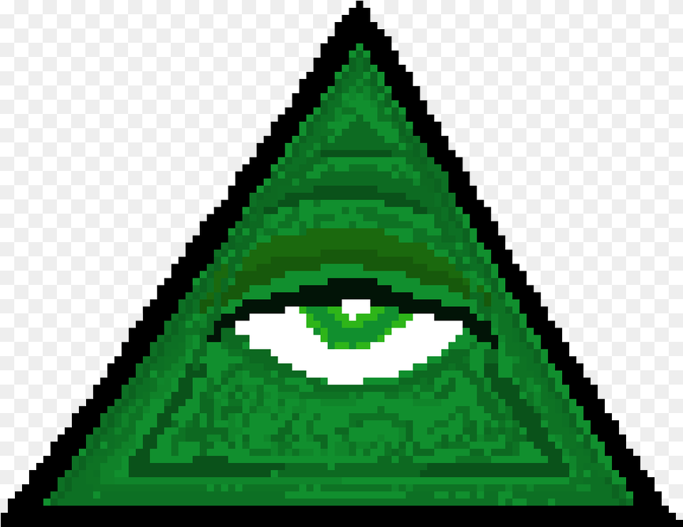 Illuminati Illuminati Illuminati Pixel Transparent, Green, Triangle Free Png Download