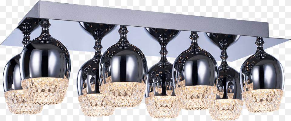 Illuminati Chalice 8 Light Flush Chrome, Chandelier, Lamp, Lighting, Light Fixture Free Png