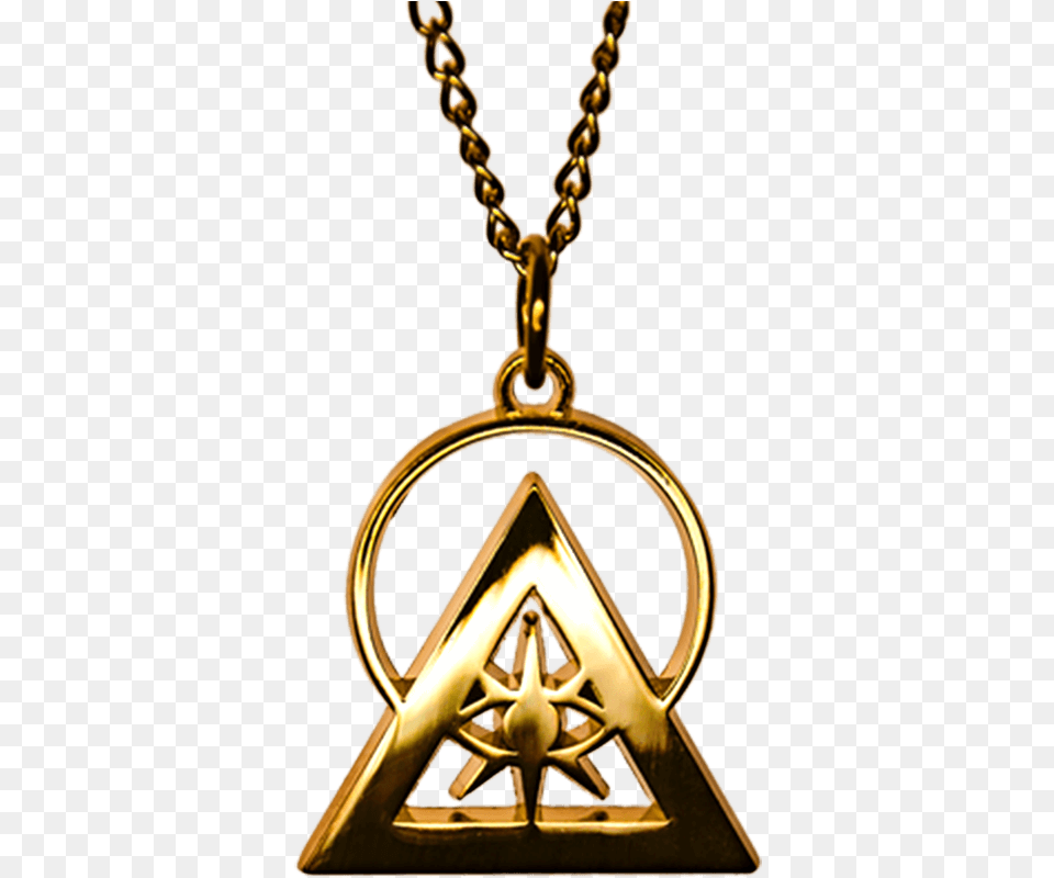 Illuminati Necklace, Accessories, Pendant, Gold, Jewelry Free Png
