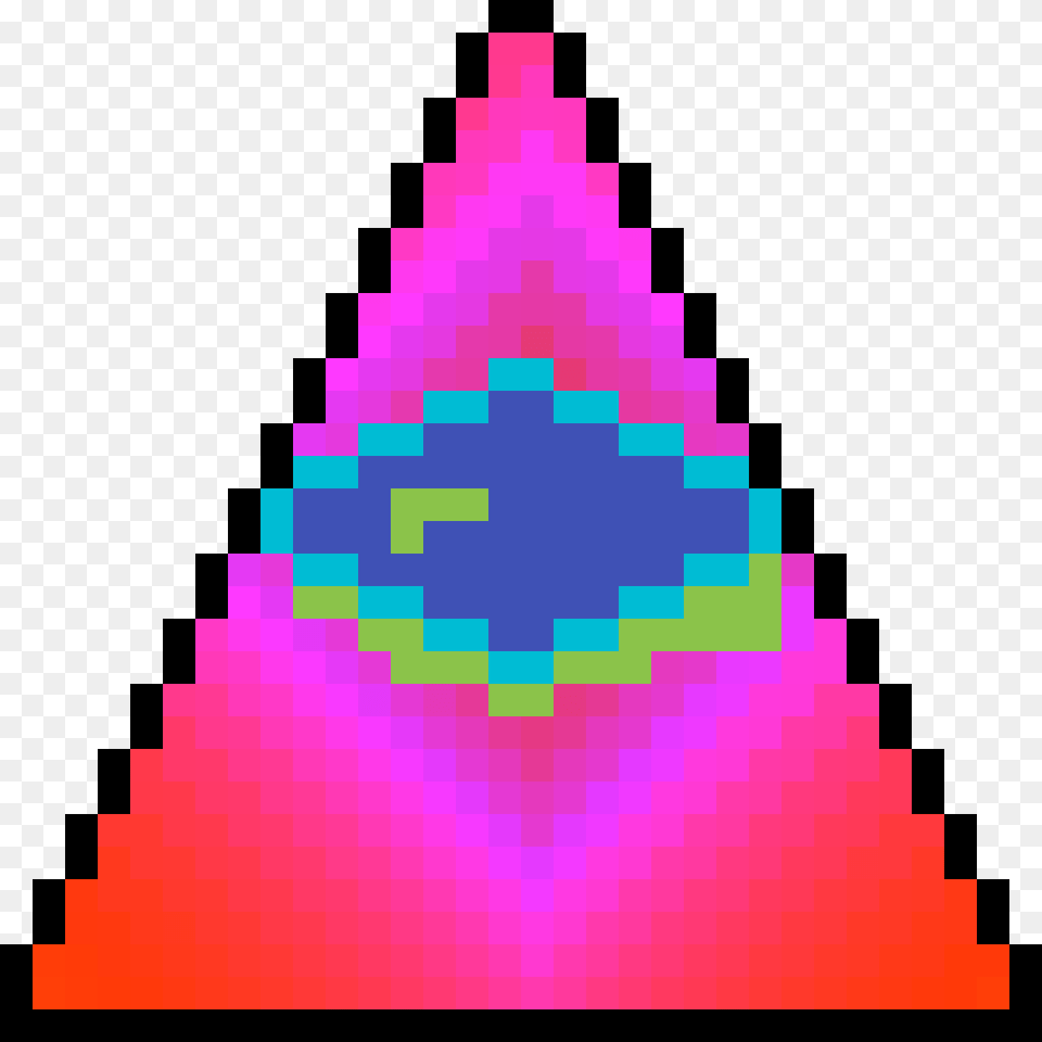 Illuminati Pixel Art, Triangle Png Image