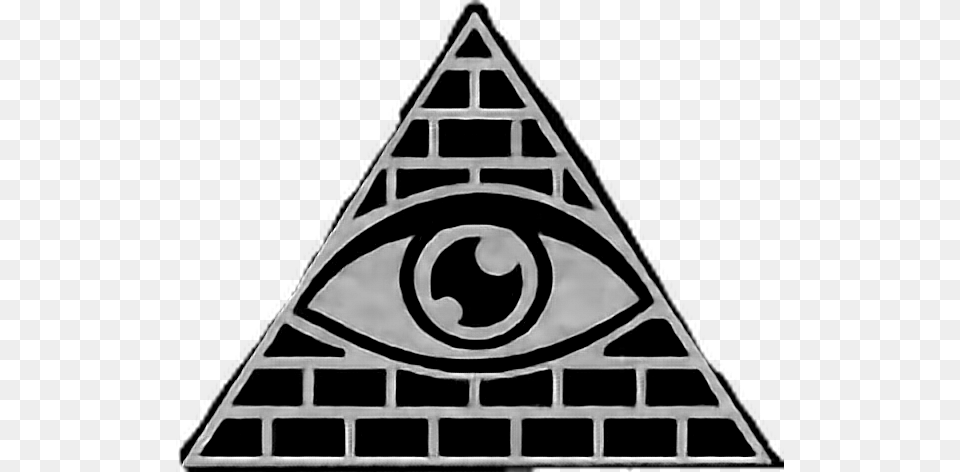 Illuminati Pyramid Eye, Triangle, Stencil, Symbol Free Png Download