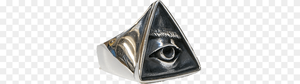 Illuminati Ring All Seeing Eye Masonic 925 Silver Metal Biker Gothic Feeanddave Ebay Triangle, Accessories, Jewelry, Locket, Pendant Free Png Download