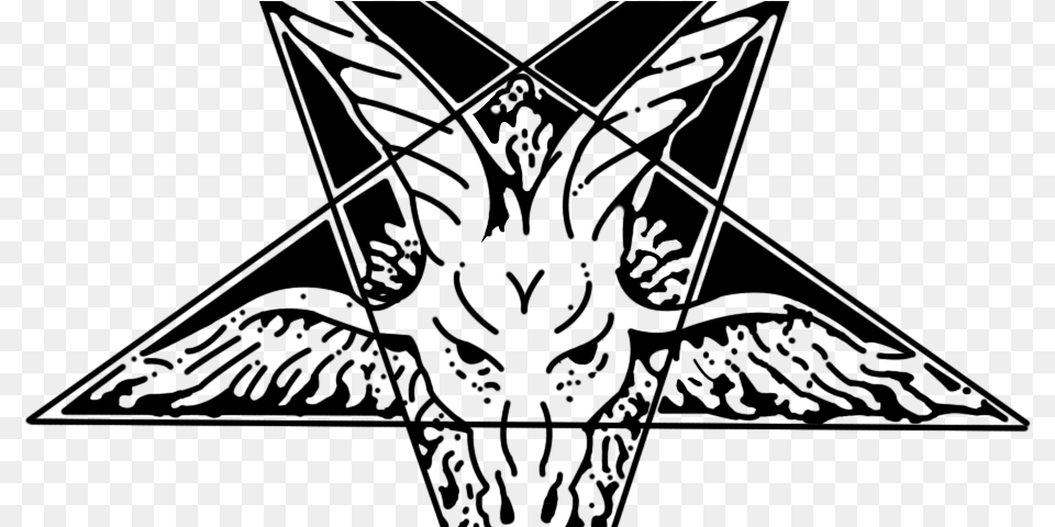 Illuminati Symbol Baphomet Pentagram Eye Of Providence Satanic Pentacle Transparent Background, Gray Free Png