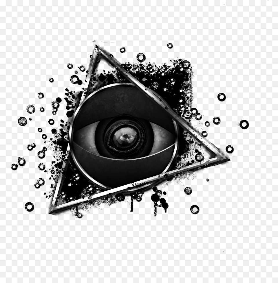Illuminati Third Eye Symbol Organization Transparent Camera Tattoo, Triangle, Machine, Wheel Png
