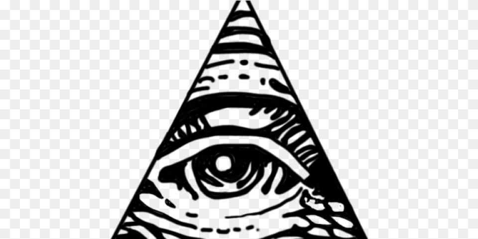 Illuminati Triangle Cliparts All Seeing Eye Tattoo Simple, Gray Free Png