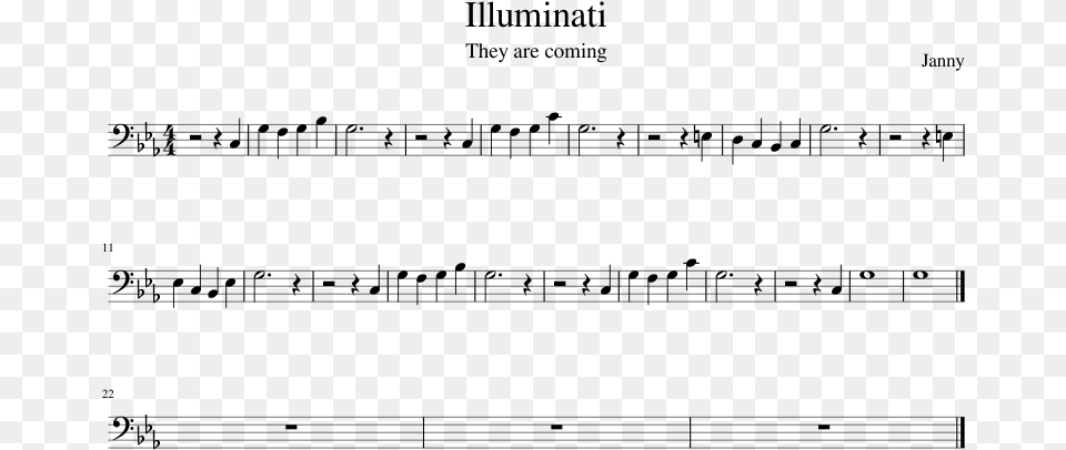 Illuminati Violin Sheet Music, Gray Free Png Download