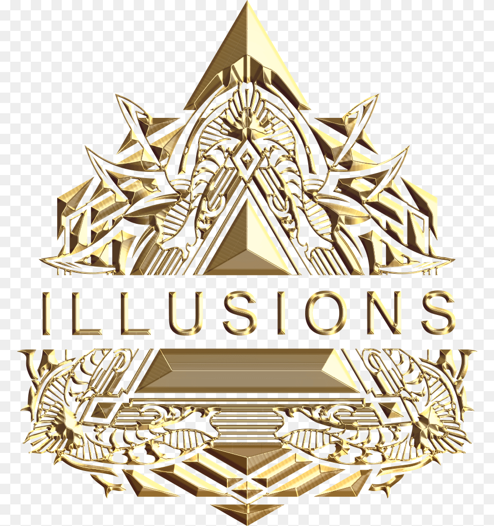 Illusions Logo Gold Badge, Symbol Png