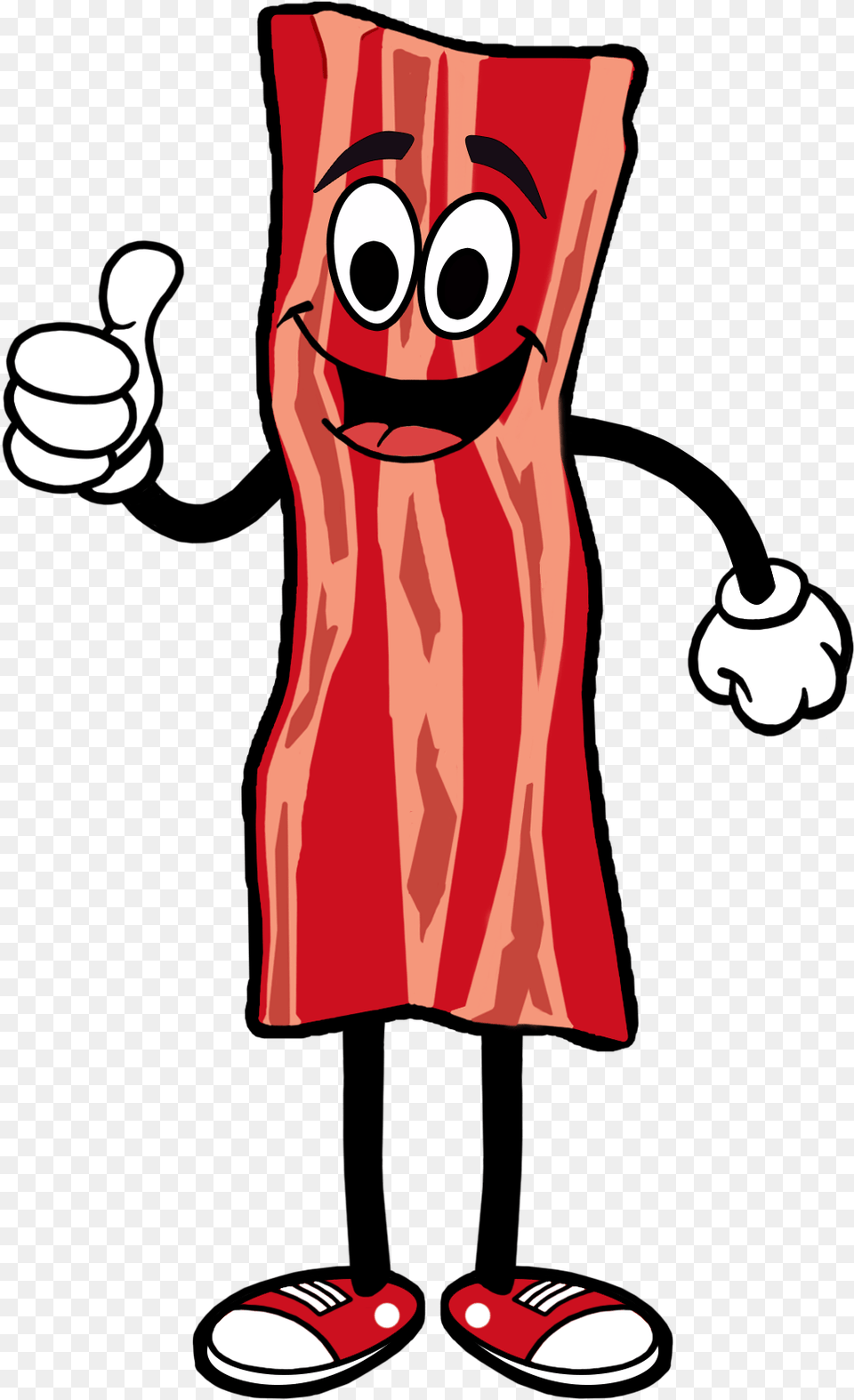 Illustrated Bacon Man Taller Bacon Cartoon, Cutlery, Spoon, Adult, Female Free Png Download