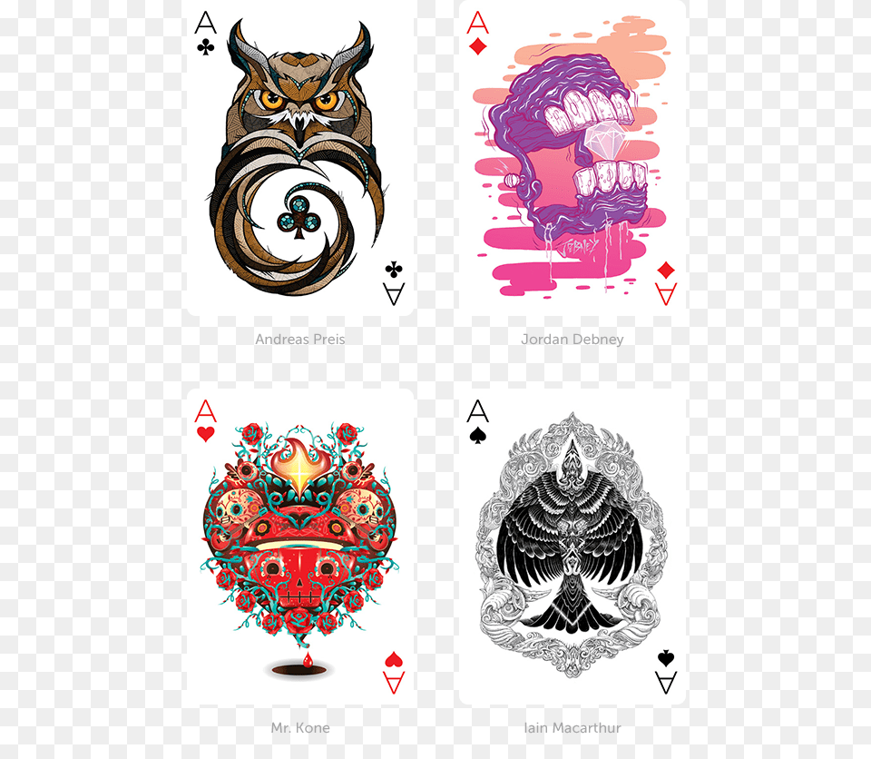 Illustrated Card Deck Art Design Illustration, Animal, Bird, Accessories, Beak Png Image