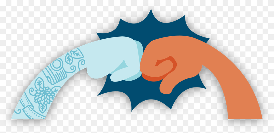 Illustrated Of Epic Fist Bump Between Two Arms With Clip Art, Logo, Animal, Fish, Sea Life Free Png Download