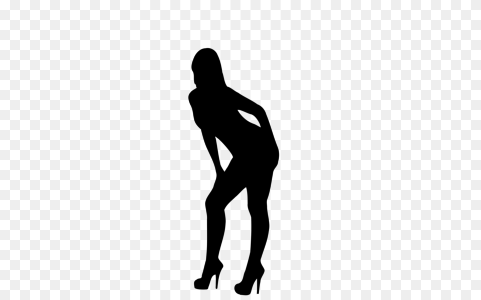 Illustrated Silhouette Of A Beautiful Woman Pv Free, Gray Png