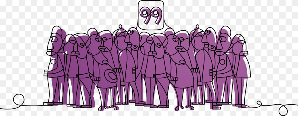 Illustration, People, Person, Purple, Crowd Free Png