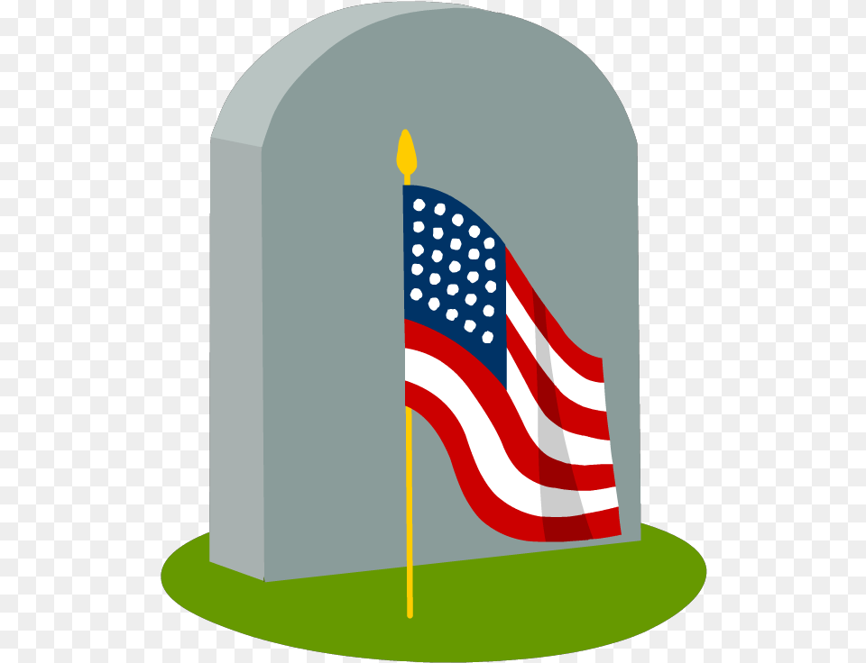 Illustration, American Flag, Flag, Tomb, Gravestone Png Image