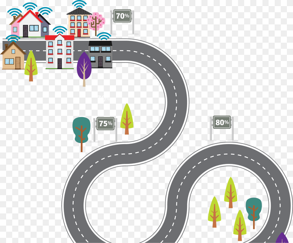 Illustration, Neighborhood, Road, Outdoors Png