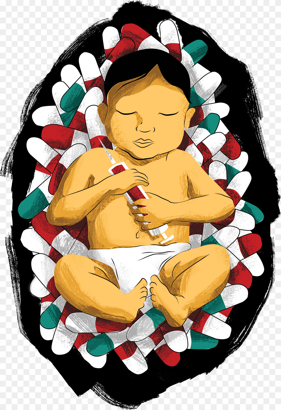 Illustration, Baby, Person, Wrestling, Sumo Free Png