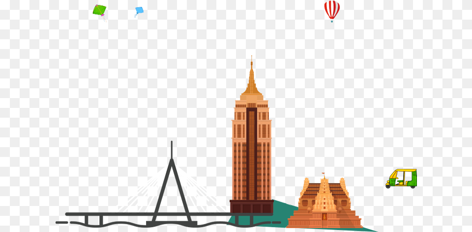 Illustration 2006, Urban, City, Tower, Architecture Free Png Download