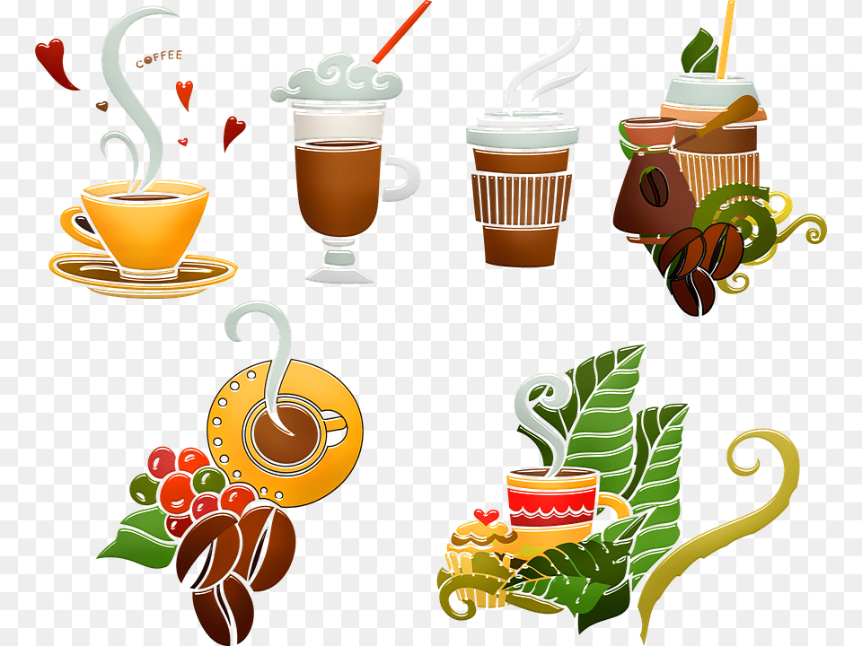 Illustration, Cup, Cream, Dessert, Food Free Transparent Png