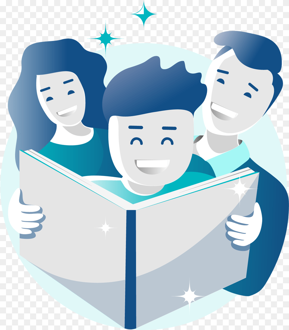 Illustration, People, Person, Reading, Crowd Free Transparent Png