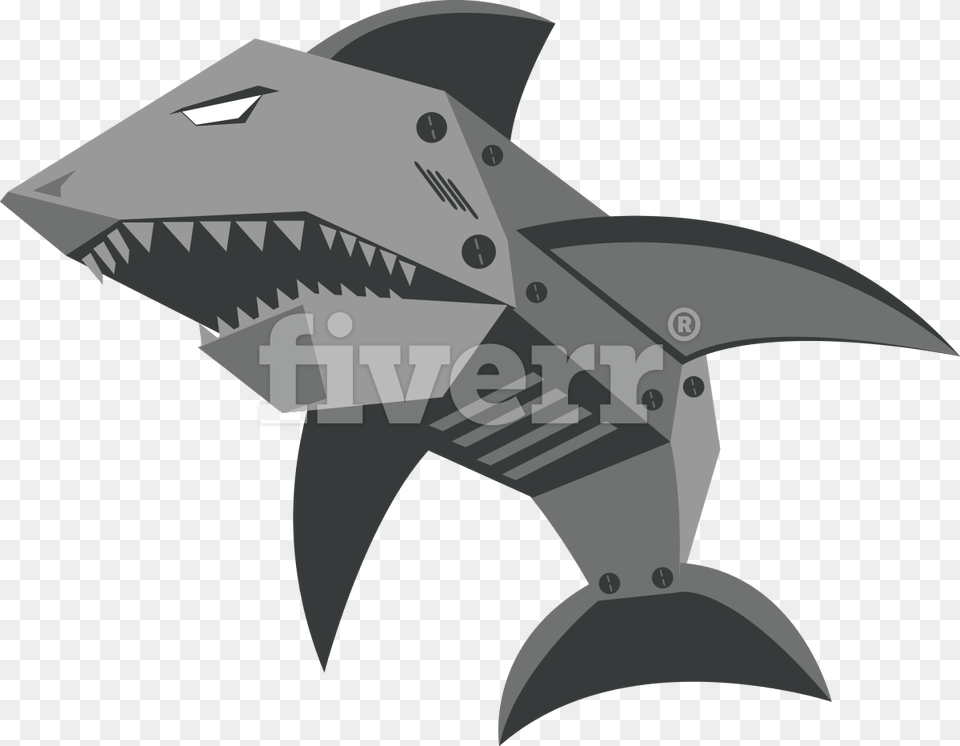 Illustration, Animal, Sea Life, Fish, Shark Png Image