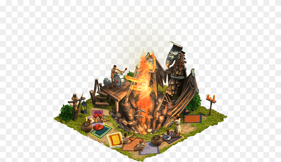 Illustration, Fire, Flame, Person, Bonfire Free Transparent Png